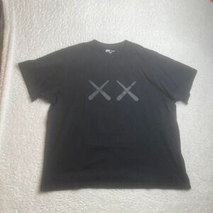 Kaws +‎ Warhol Uniqlo men's black tshirt streetwear casual 3xl
